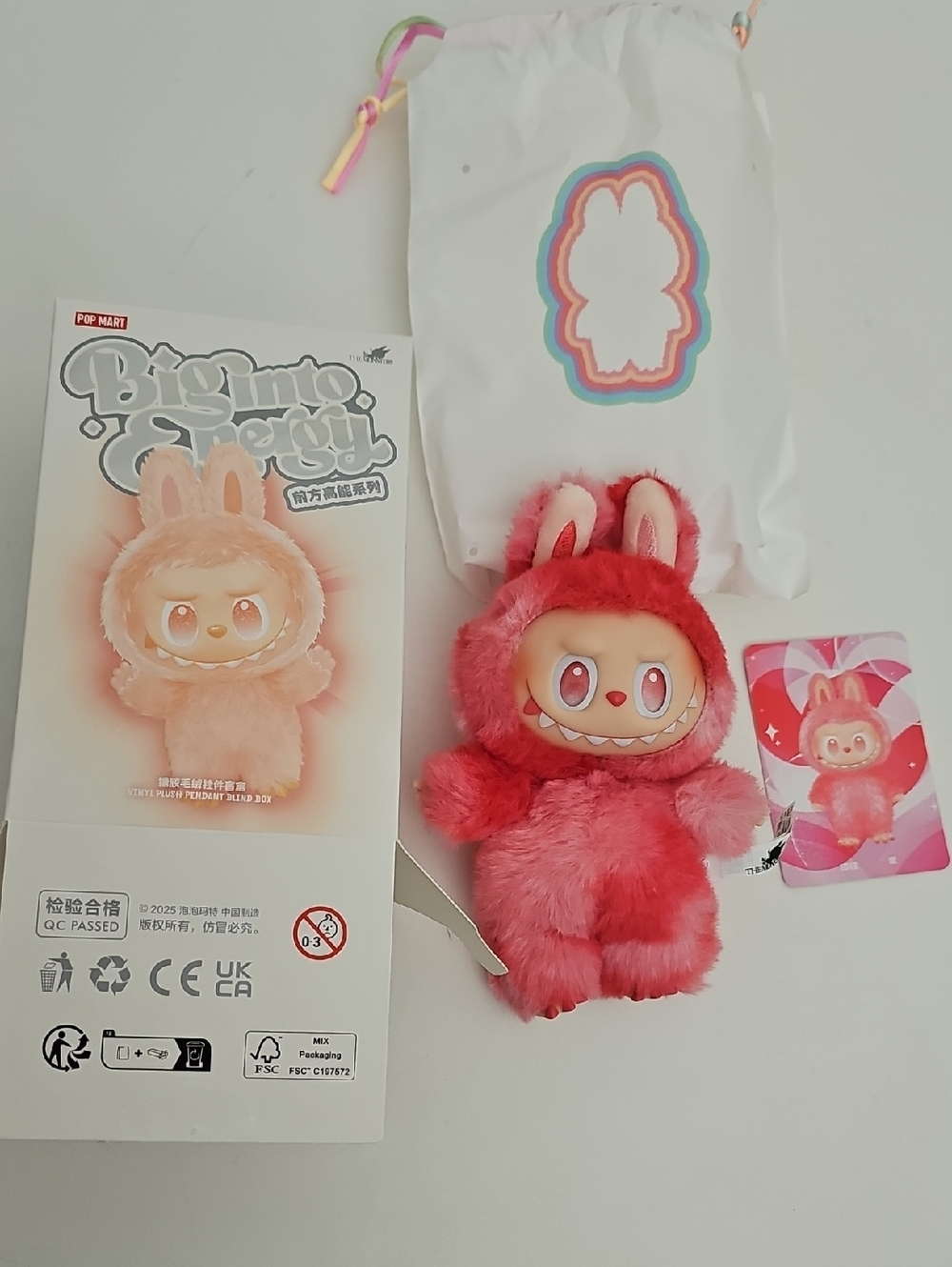 Authentic The Monsters Labubu LOVE Big into Energy Confirmed Open Box